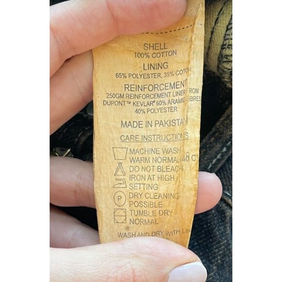 Bilt Iron Workers Motorcyle Jeans Size 28 0398 Dark Wash Rugged Protective - Picture 9 of 12